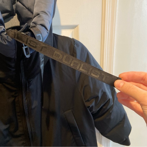 Dualist Stella Coat Womens T1 Navy Hooded Long Puffer Parka Synthetic Insulated - Picture 6 of 16